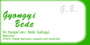gyongyi bede business card